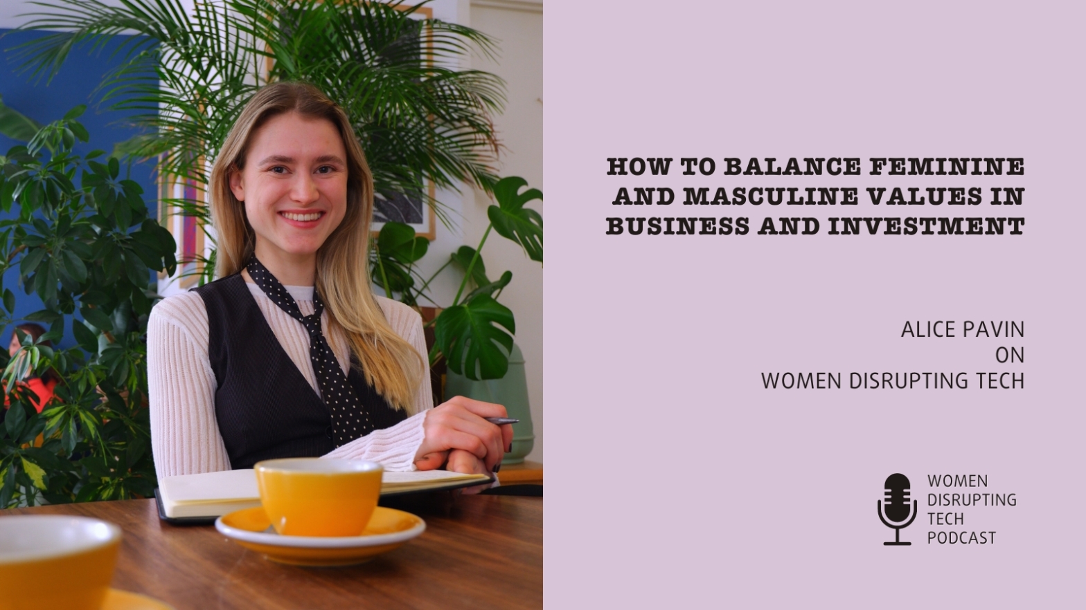 How To Balance Feminine and Masculine Values in Business and Investment with Alice Pavin | Show notes to episode 51 on Women Disrupting Tech